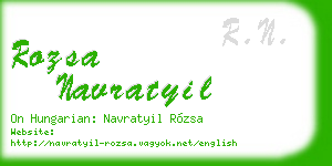 rozsa navratyil business card